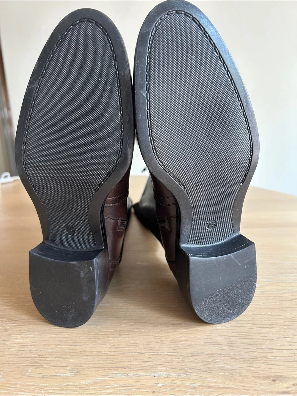 Vintage Foundry Hortense gant Brown Leather Riding Boots, size 7.5, NWOT Display